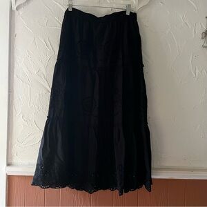 Laura Petites Black Maxi Skirt for Women Size 14 NWT